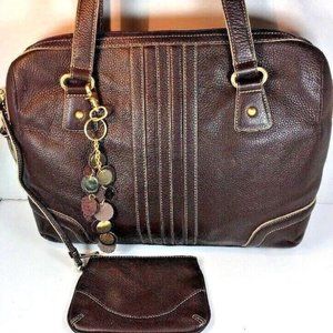 Franklin Covey Women’s Brown Leather Laptop Tote